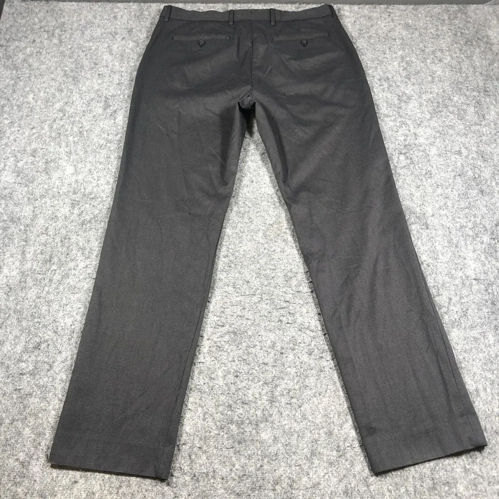 Banana Republic Pants Mens 33x32 Gray Check Modern Slim Non Iron Dress Slacks